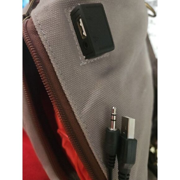 ANVÄNDA Stockholm A GREAT FREAKIN' BAG  Gray Brown Shoulder Straps Pockets - Picture 10 of 13